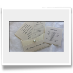hand crafted customised invitation pocket